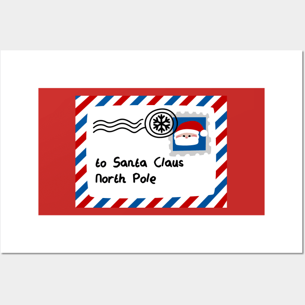 Letter To Santa Claus Wall Art by soniapascual